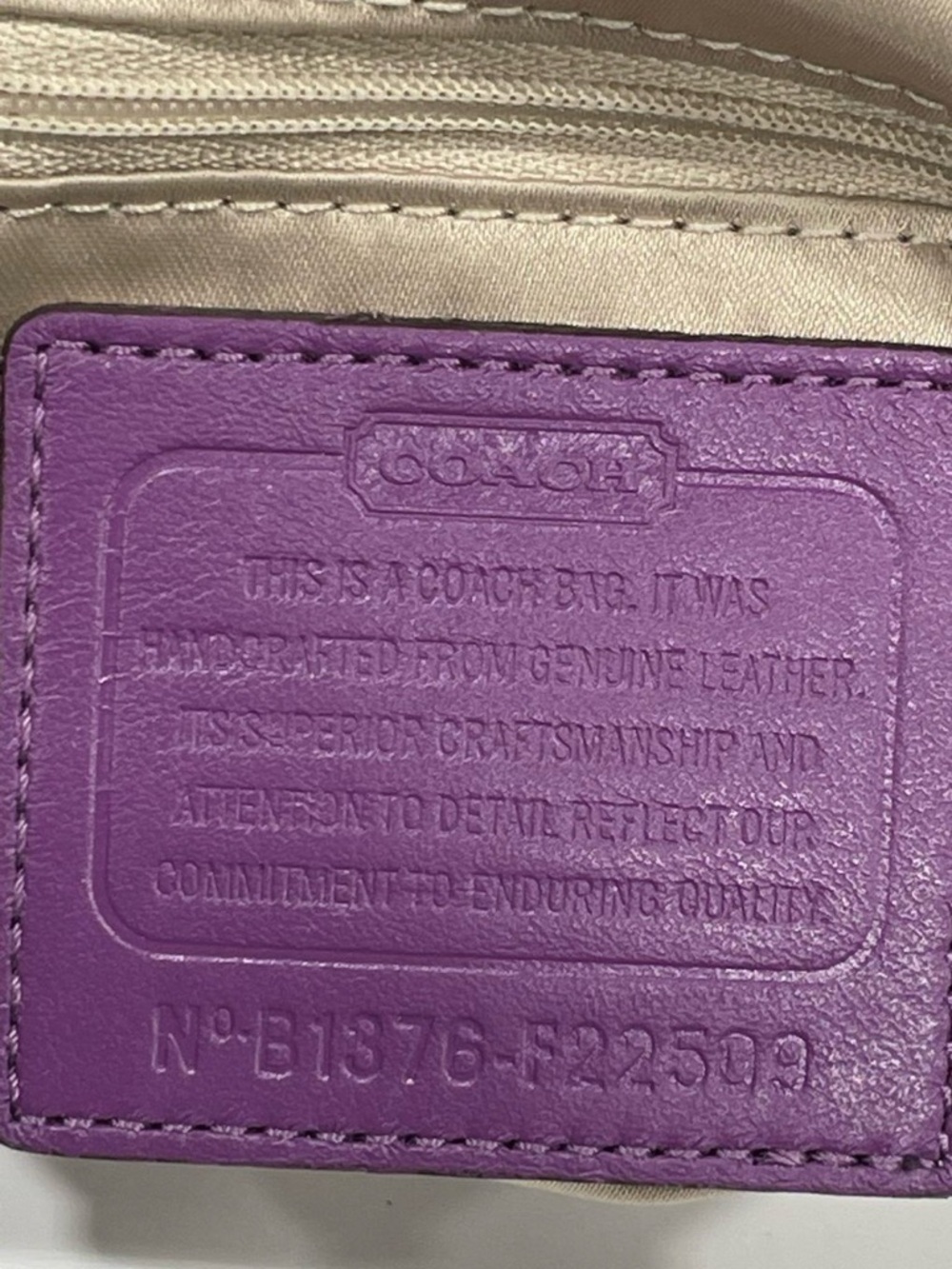 Coach Lavender Two-Tone Shoulder Bag - Picture 3 of 4